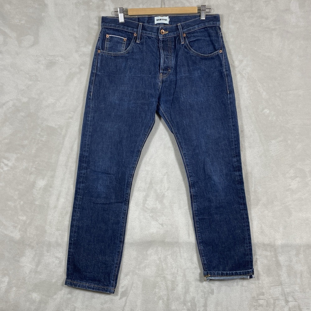 Taylor Stitch Jeans Men 32x29 Slim Fit Organic Cotton Dark Wash Denim Selvedge